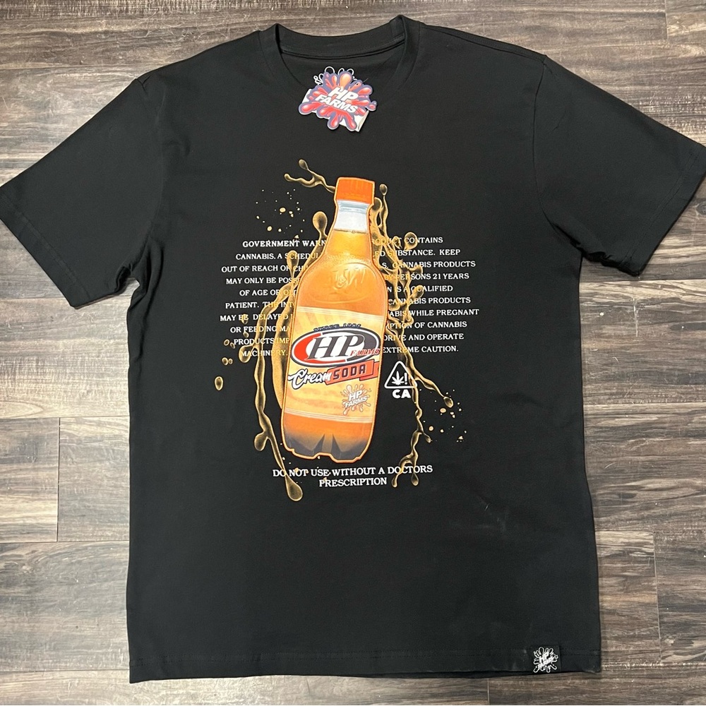 Hp Farms Cream Soda Black Graphic T-Shirt